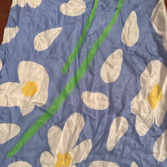 Gorman Skirt size 10 blue sunflower print satin midi luke John Matthew Arnold - Picture 4 of 6